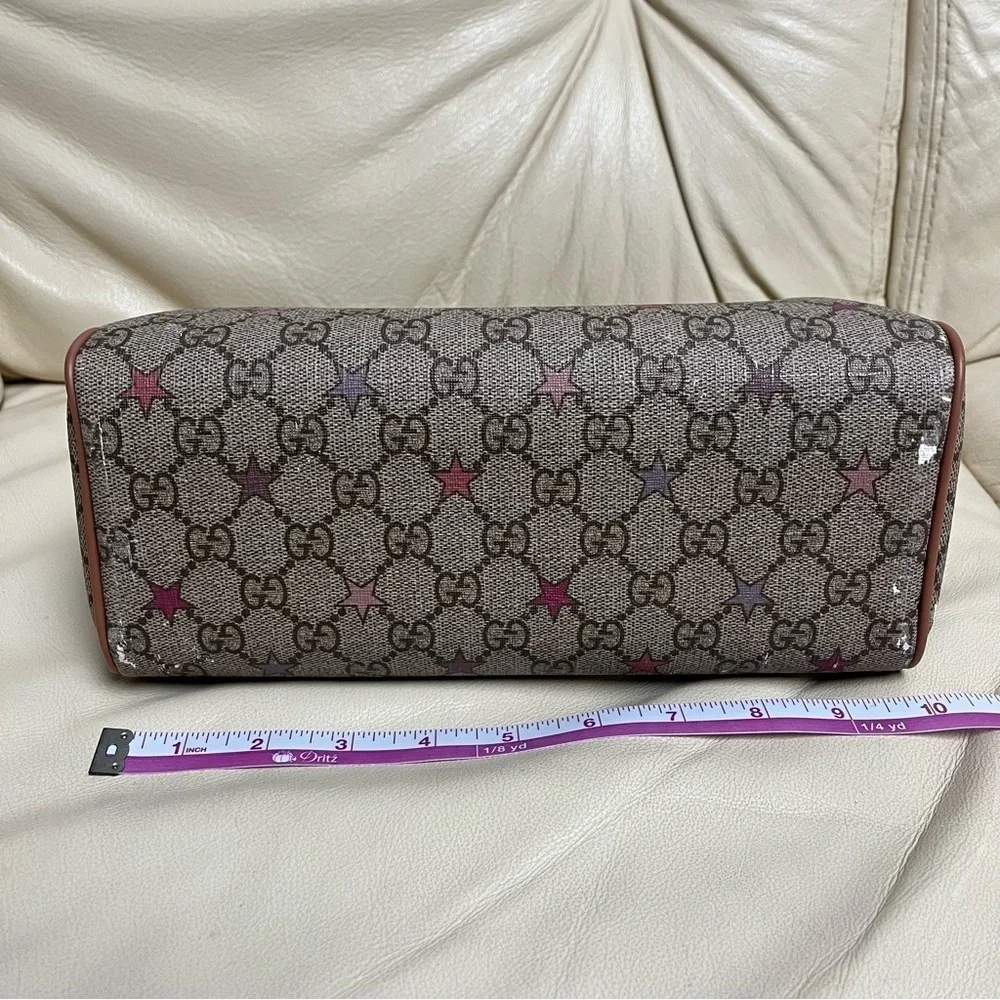 GUCCI SUPREME Star Print Zipper Cosmetic Pouch Make Up Bag
